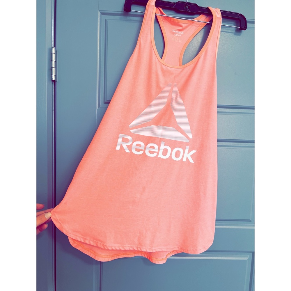 Reebok Racerback Tank Size Small Neon Orange